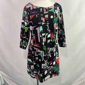 Milly Multi Print Abstract Mini Dress